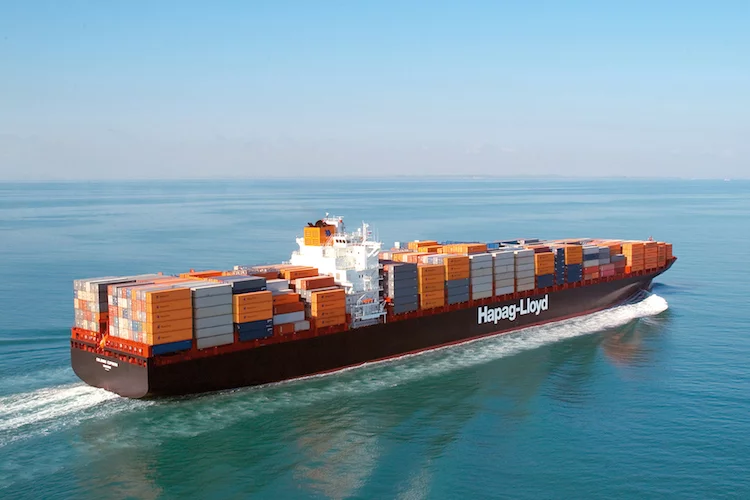 So voll sind die Hapag-Lloyd-Frachter heutzutage wahrscheinlich selten.