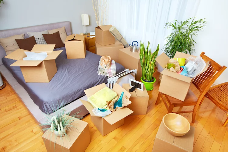 umzug wohnung haus kisten boxen umziehen verlassen einziehen ausziehen shutterstock_400726075