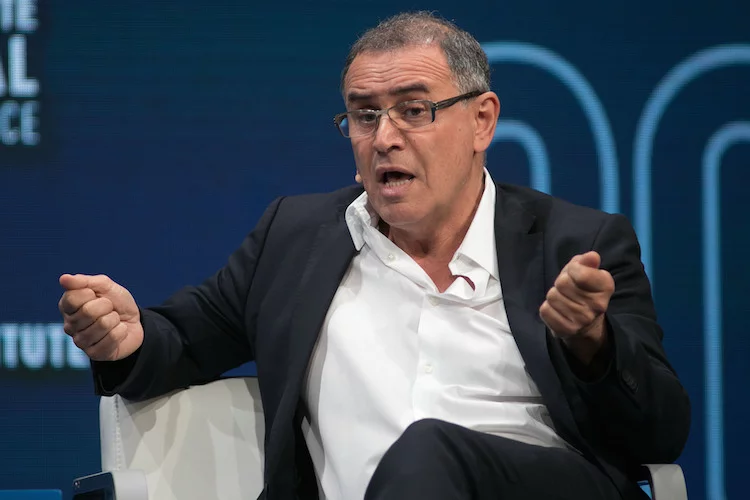 May 3, 2017 - Beverly Hills, California, U.S - Nouriel Roubini, Chairman, Roubini Macro Associates LLC; Professor of Economics, Stern School of Business, New York University during the 2017 Milken Institute Global Conference held Wednesday May 3, 2017 at the Beverly Hilton Hotel in Beverly Hills, California |