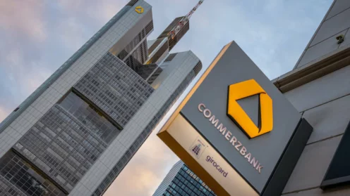Commerzbank-Wolkenkratzer in Frankfurt.