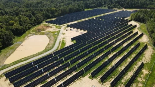 Solarpark Luftaufnahme