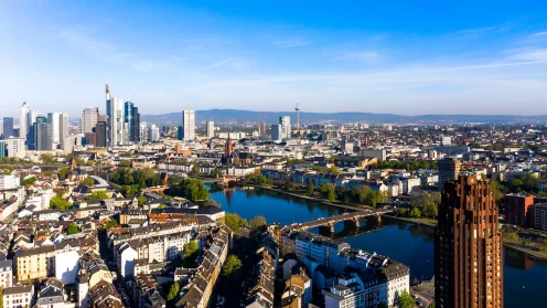 Luftbild von Frankfurt