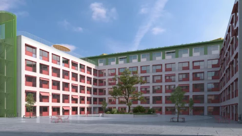 Visualisierung Studentenheim von Patrizia in Dänemark