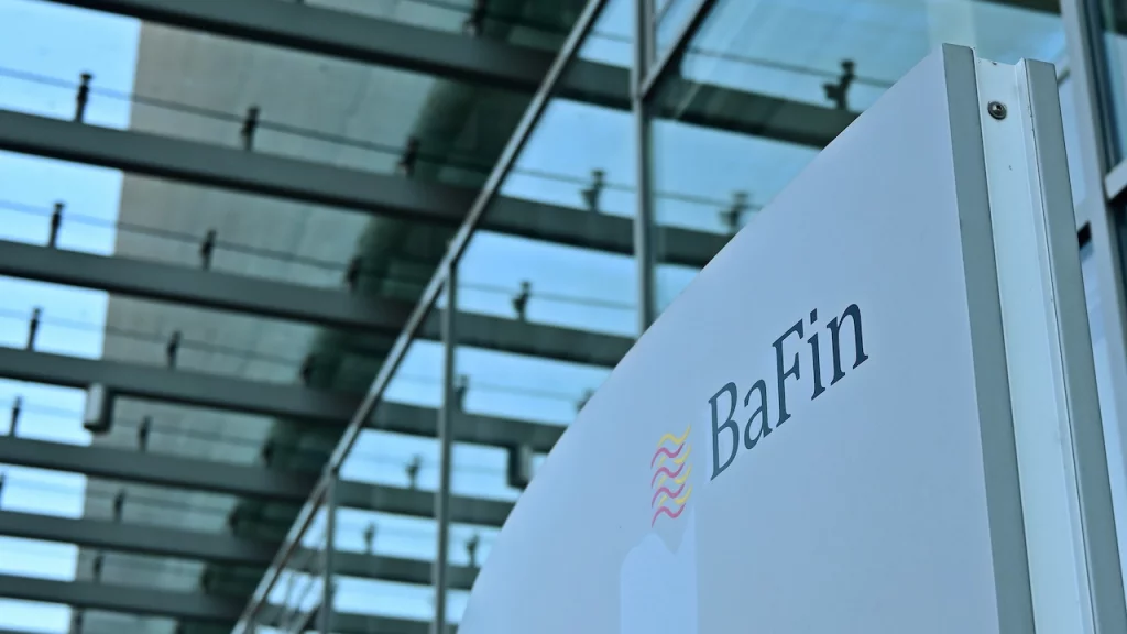 Eingang der Bafin in Frankfurt am Main