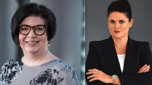 Iris Handke (45) (li.) Head of International Business Development und