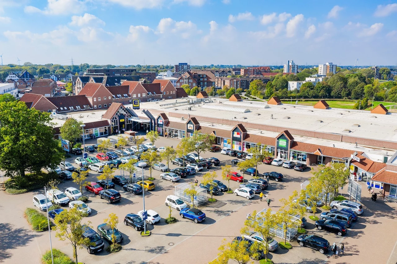 Luftaufnahme des "E-Centers" in Voerde