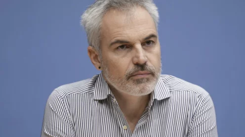 Aktuell, 16.12.2021, Berlin, Dr. Gerhard Schick, der Vorstand der Buergerbewegung Finanzwende e.V. im Portrait bei der Pressekonferenz zur Bürgerbewegung in der Bundespressekonferenz