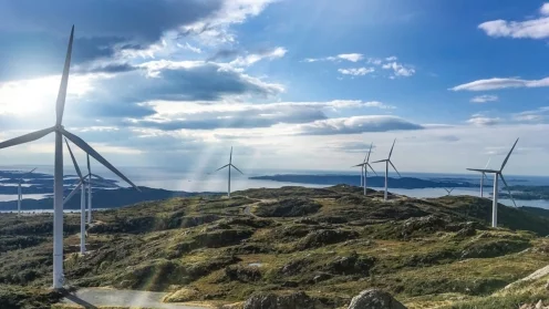 Windkrafträder in Norwegen