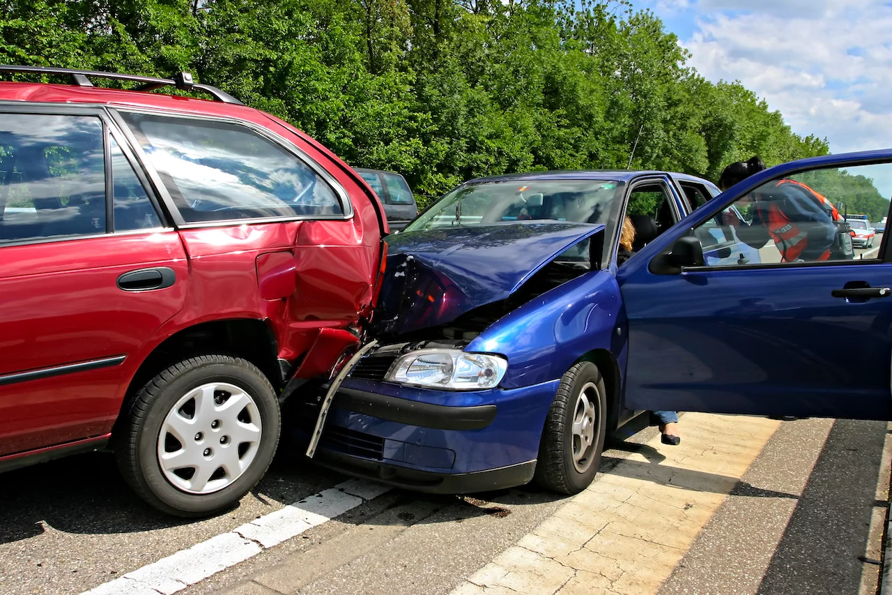 Autounfall auf der Autobahn