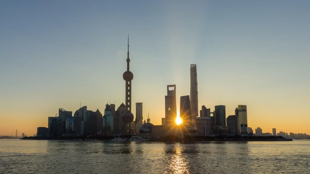 Shanghai bei Sonnenaufgang