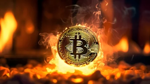 Bitcoin in Flammen