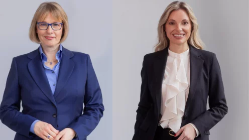 Sabine Krummenerl, Vorständin für Komposit und Maklervertrieb im Provinzial Konzern, (li.) & Nina Schmal, Vorständin für Kundenmanagement und neue Geschäftsmodelle.
