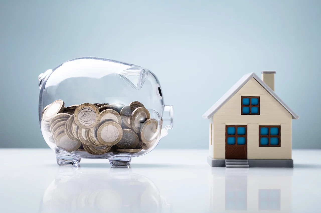 Haus, Wohnen, Geld, Sparen, Sparschwein, Bezahlbares Wohnen