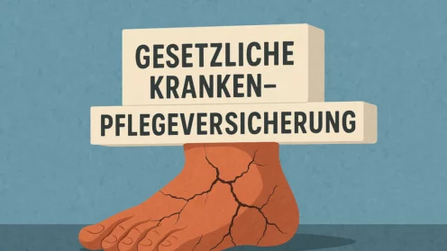 GKV und Pflegeversicherung auf tönernem Fuß
