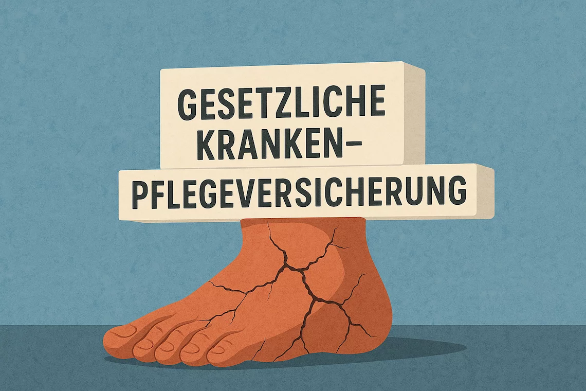 GKV und Pflegeversicherung auf tönernem Fuß
