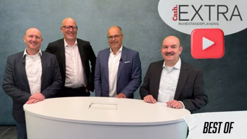 Jörg Droste, Cash., Christian Nuschele, Standard Life, Bernd Rexer, Allianz Leben und Hartmut Perschke, Going Public (v.l.)