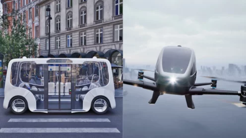 Drohnentaxi und selbstfahrende Busse - die Akzeptanz für autonome Verkehrsmittel hierzuland ist hoch.