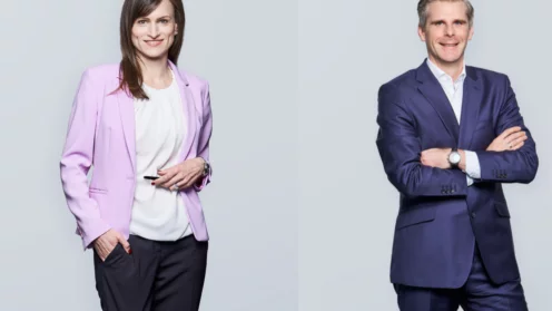 Antonia Jobke und Mario Majling, beide Meag