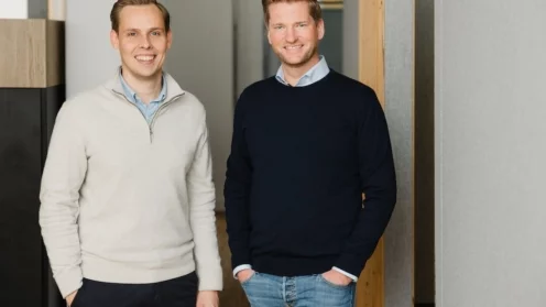 Gerrit Knichwitz (li.) und Sören Brokamp, Geschäftsführer Perseus