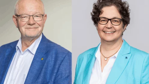 Dr. Stefan Oecking, Vorstandsvorsitzender des IVS und Susanna Adelhardt, Vorstandsvorsitzende der DAV (v.li.)