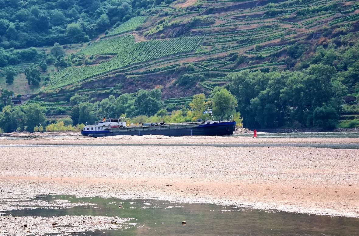Rheinpegel auf Tiefstand, Klimaveränderunge, Sachversicherungen, Studie HDI
