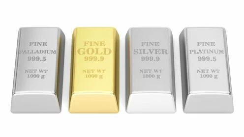 Barren aus Gold, Silber, Platin und Palladium