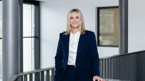 Foto von Ulla Dörfler auf einem Treppenabsatz