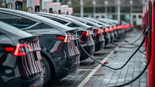 Kfz-Versicherung: Eine Flotte von Elektroautos