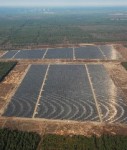 Luftbild von dem Solarpark "Lieberose"