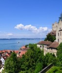 Blick auf das idyllische Städtchen Meersburg am Bodensee