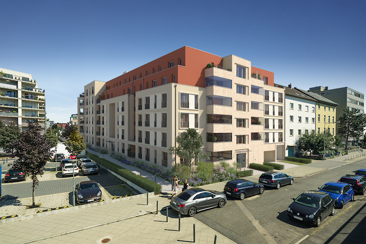 Neubau "The Link" der Projekt Immobilien in der Nähe des Frankfurter Europaviertels