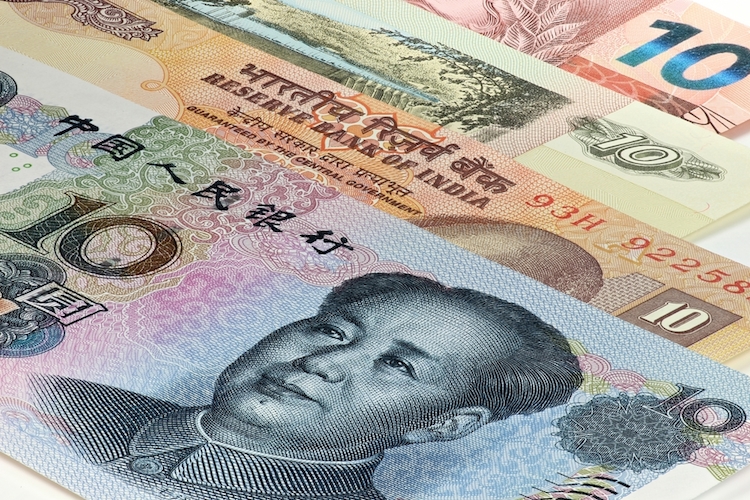 Währungen aus den BRICS-Staaten: Brasilien, Russland, Indien, China und Südafrika.