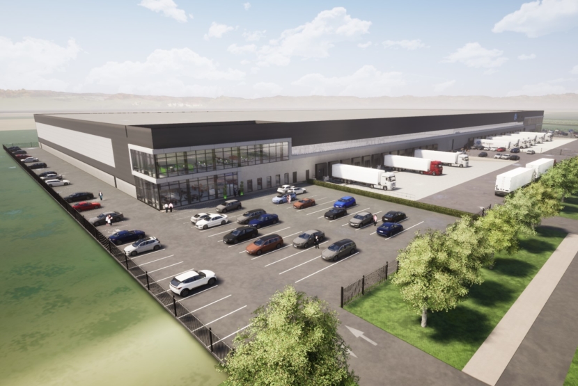 Zeichnung des geplanten Logistik Zentrums von Garbe