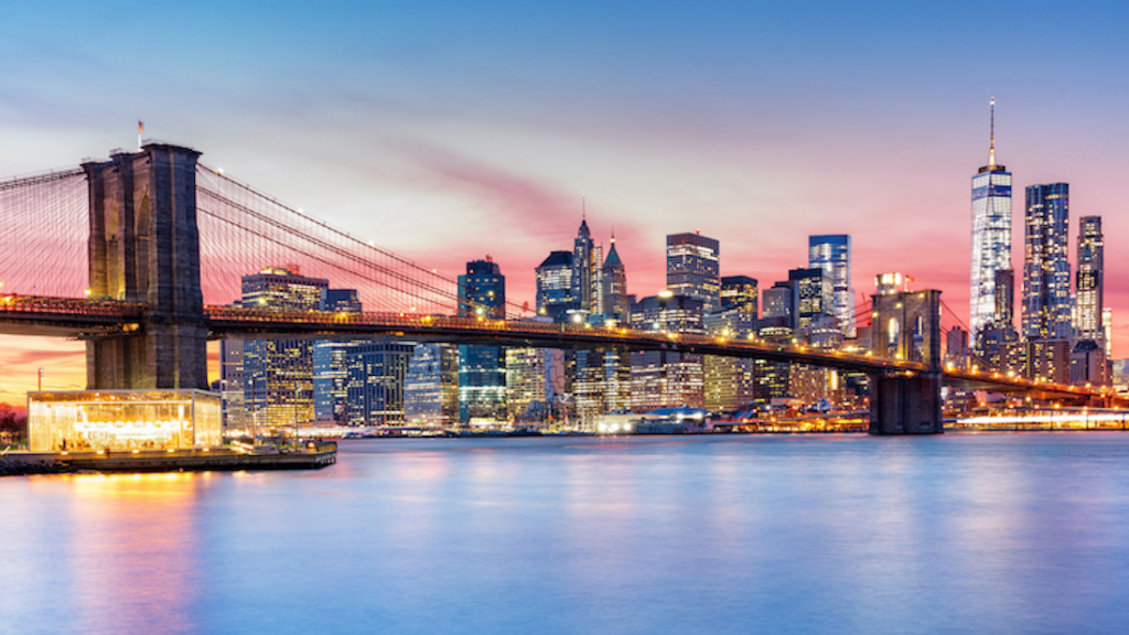 Der traumhafte Blick auf die Skyline von Manhattan