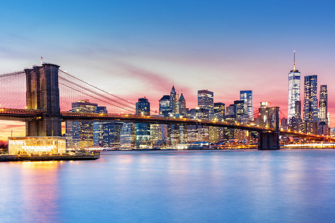 Der traumhafte Blick auf die Skyline von Manhattan