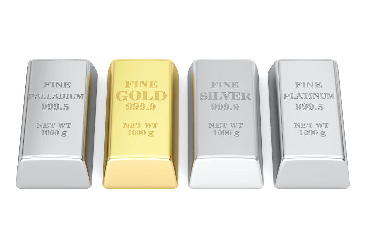 Barren aus Gold, Silber, Platin und Palladium