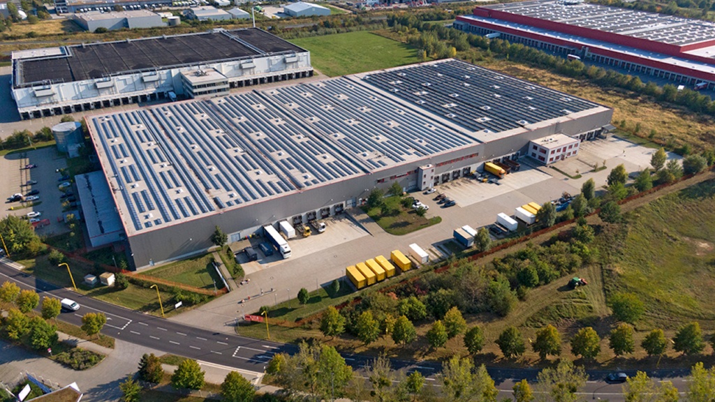 Luftbild der Logistik-Immobilie in Großbeeren