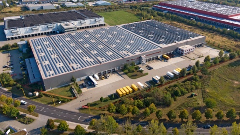 Luftbild der Logistik-Immobilie in Großbeeren