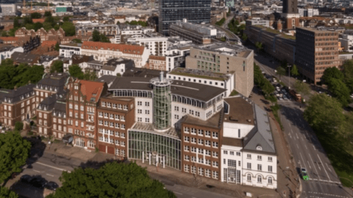 Luftbild von Hamburg mit dem Deutsche Finance Objekt
