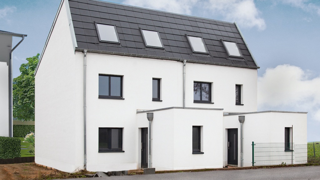 Das Doppelhaus-Projekt von Achtstein Invest unterscheidet sich optisch nicht von anderen Doppel- oder Reihenhäusern
