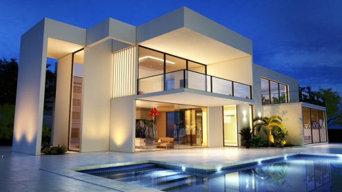 Modernes Wohnhaus mit Pool