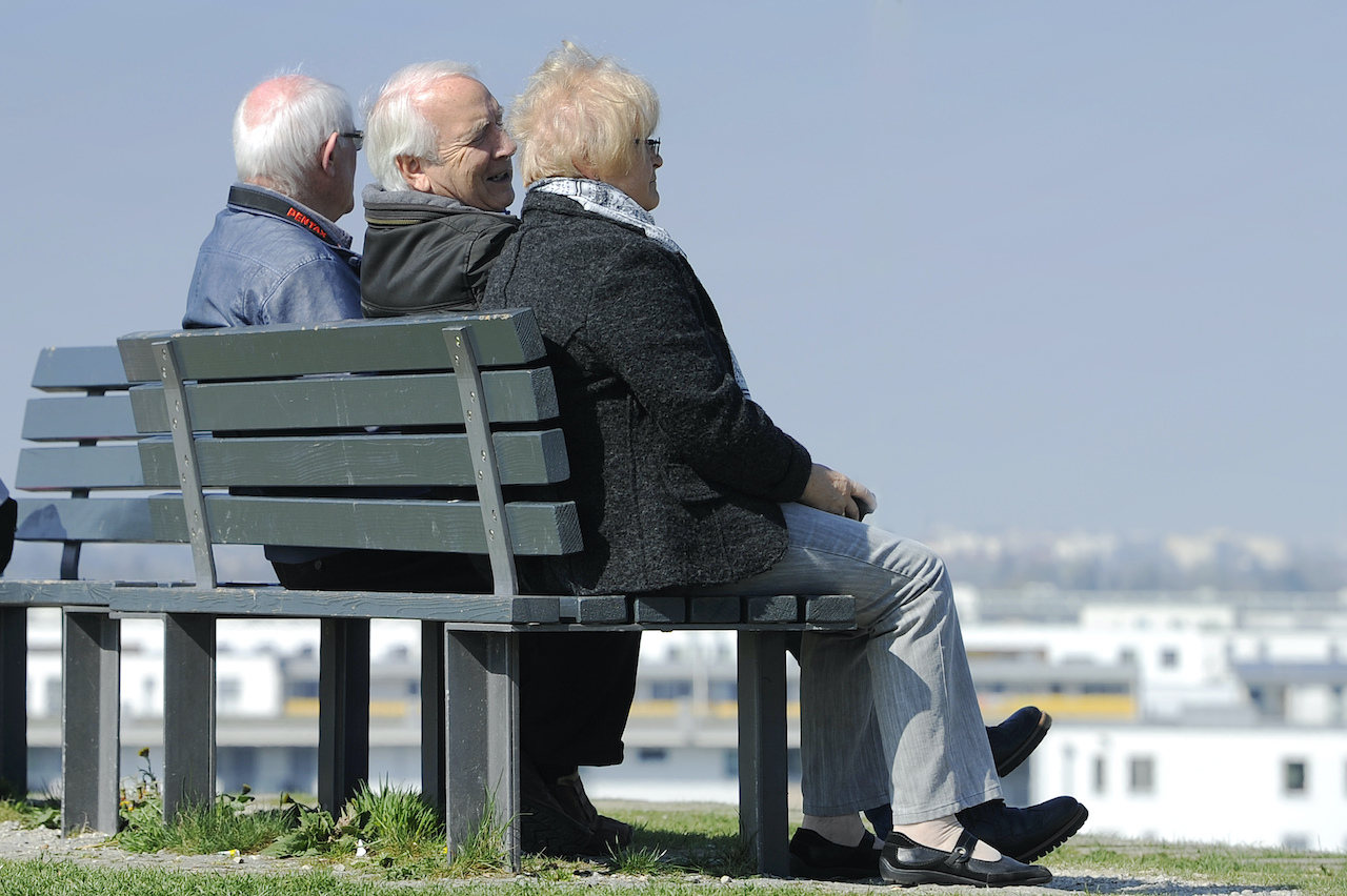 Renter auf Bank