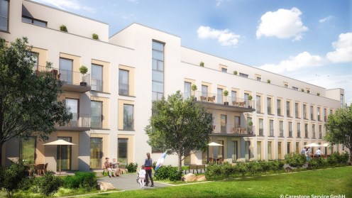 Gartenansicht des Carestone Projekts