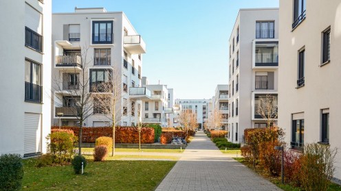 Neubau-Wohnblocks als Symbolbild für Project Projekte