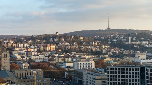 Luftbild von Stuttgart, wo Drees & Sommer den Sitz hat