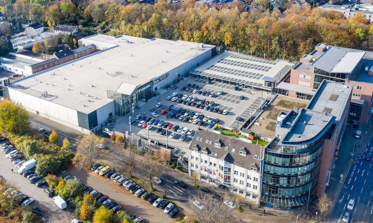 Luftaufnahme des Hahn Objekts in Mönchengladbach