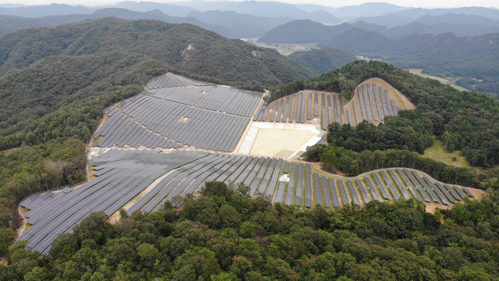 Solarpark in Kamigori in Japan