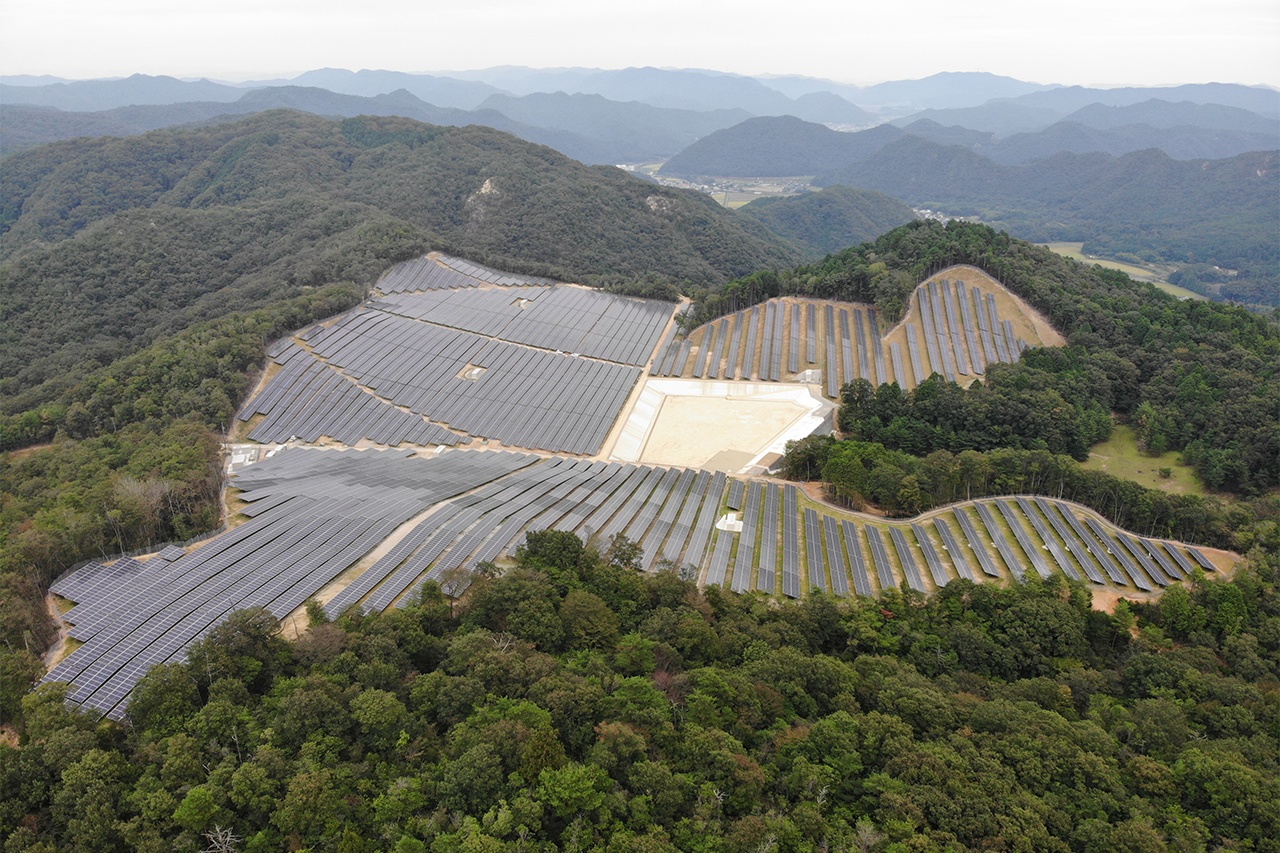 Solarpark in Kamigori in Japan