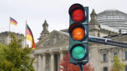 Ampel vor dem Reichstag