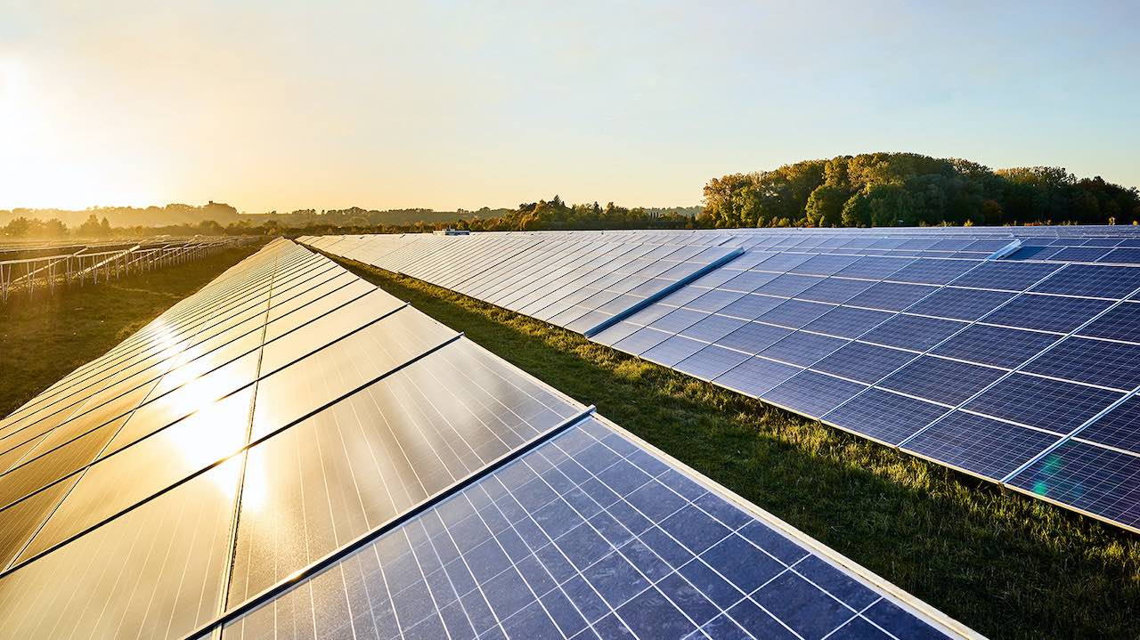 Hep US-Solarpark in der Abendsonne